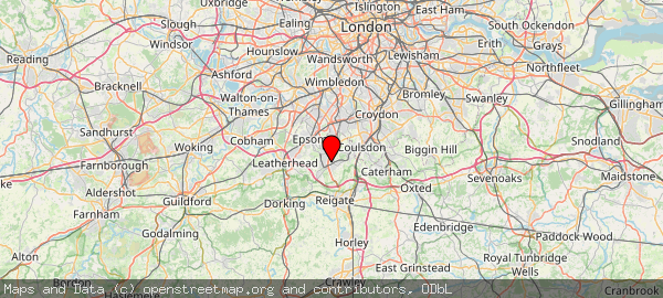 Kingswood, Surrey and the surrounding areas.