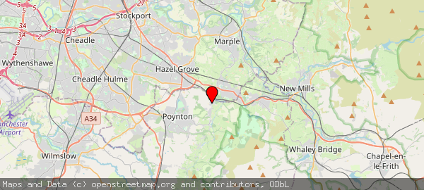 Stockport and High Peak, Derbyshire