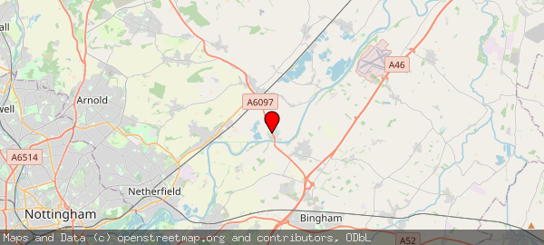A6097, Gunthorpe