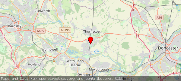 The Dearne Valley, South Yorkshire. THURNSCOE, BOLTON UPON DEARNE and GOLDTHORPE.