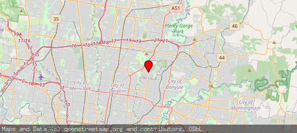 Plenty Rd &, Kingsbury Dr, Bundoora VIC 3086, Australia