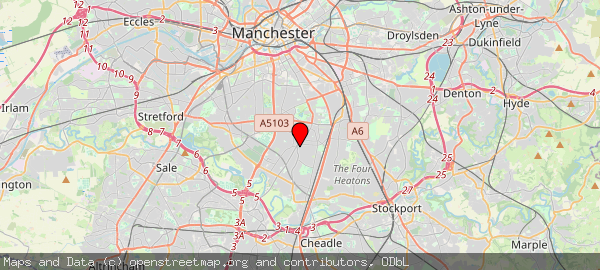 St Paul's Rd, Withington, Manchester M20, UK