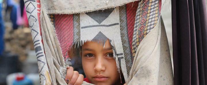 A Yemeni refugee in a displaced person's camp inside Yemen (Reuters.) Ukraine and Russia account for 30-40% of wheat imports in Yemen, where millions face starvation.