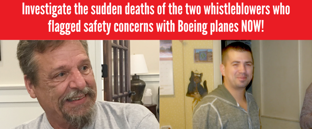 Investigate the sudden deaths of 2 whistleblowers who flagged safety ...