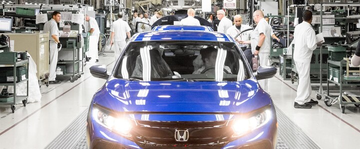 Honda Civic on the production line at Swindon. Photo: Honda Honda Civic on the production line at Swindon. Photo: Honda