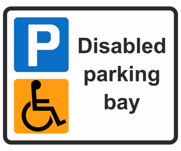Disabled parking near Morecambe Post Office 38 Degrees