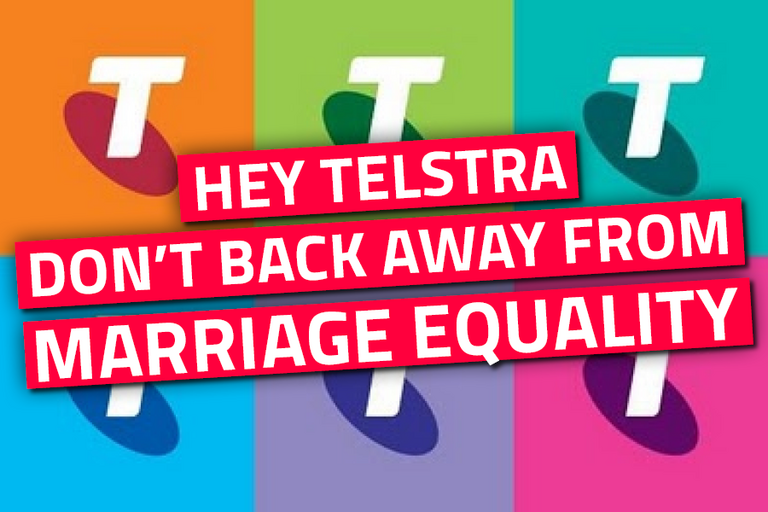 Telstra Must Support Marriage Equality Megaphone